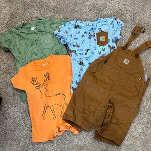 Carhartt Baby Boys’ Outfit Bundle (4 Pieces) – 3M & 6M